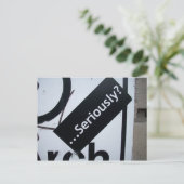 Serieus? Briefkaart (Staand voorkant)