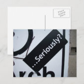 Serieus? Briefkaart (Voorkant / Achterkant)
