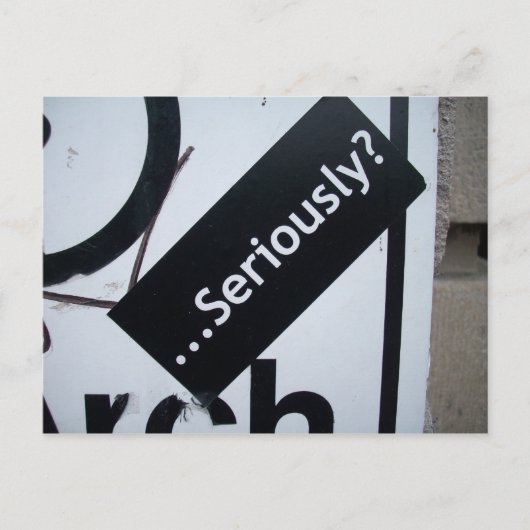 Serieus? Briefkaart (Voorkant)