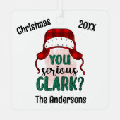 Serieus Clark Metalen Ornament (Achterkant)