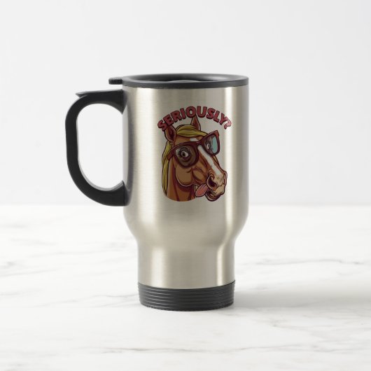 Serieus Cool Horse Mok – Grappig & Stijlvol Koffie (Links)