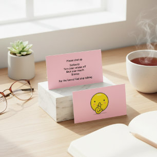 serieus, hou je mond - visitekaartje contactkaartje