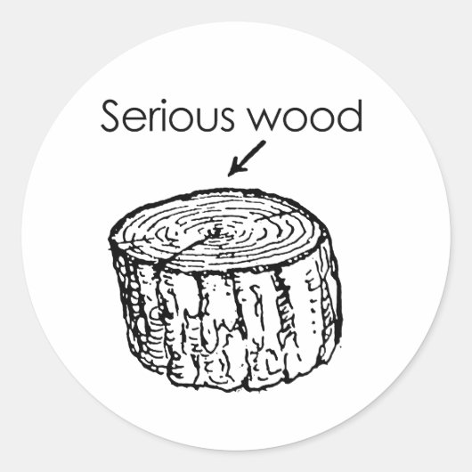 SERIEUS HOUT RONDE STICKER (Voorkant)