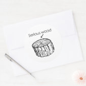 SERIEUS HOUT RONDE STICKER (Envelop)