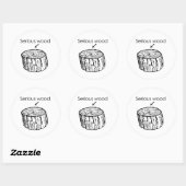 SERIEUS HOUT RONDE STICKER (Vel)