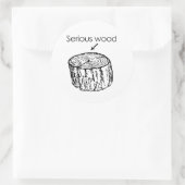 SERIEUS HOUT RONDE STICKER (Tas)