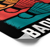 Serieus over Badminton Funny Badminton Speler Poster (Hoek)