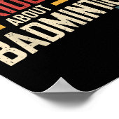 Serieus over badminton Grappig Poster (Hoek)