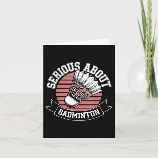 Serieus Over Grappige Badminton  Kaart (Voorkant)