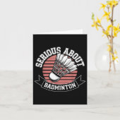 Serieus Over Grappige Badminton  Kaart (Gele Bloem)