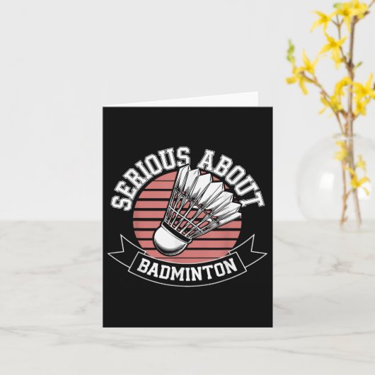 Serieus Over Grappige Badminton  Kaart (Gele Bloem)