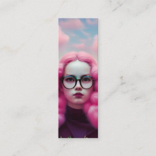 Serieus roze haar Bladwijzer Mini Visitekaartje