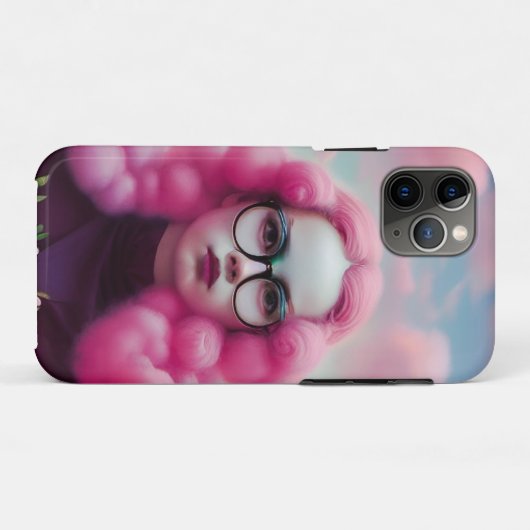 Serieus roze haar Case-Mate iPhone case (Achterkant (horizontaal))