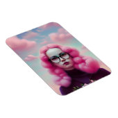 Serieus roze haar magneet (Rechterzijde)