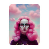 Serieus roze haar magneet (Verticaal)