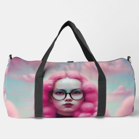 Serieus roze haar plunjezak (Voorkant)