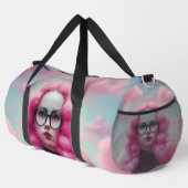 Serieus roze haar plunjezak (Rechterhoek)