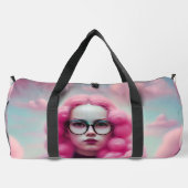 Serieus roze haar plunjezak (Achterkant)