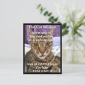 Serieus Sebastian Briefkaart (Staand voorkant)