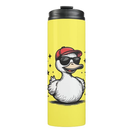Serieus Wat De Eend Grappige Eend Stijl Grap Thermosbeker (Voorkant)