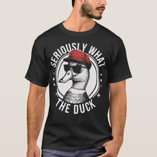 Serieus Wat De Eend Grappige Eend Stijl Grappen T-shirt (Voorkant)