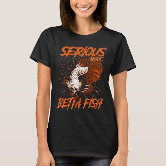 Serieuze Betta-vis Tropische Vis Kweker T-shirt (Voorkant)