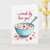 Serieuze Cereal Love Kaart (Gele Bloem)