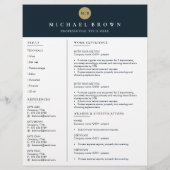 Serieuze cv-Sjabloon eenvoudig helder (Achterkant)