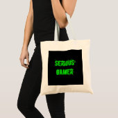 Serieuze gamer - Groen Tote Bag (Voorkant (product))