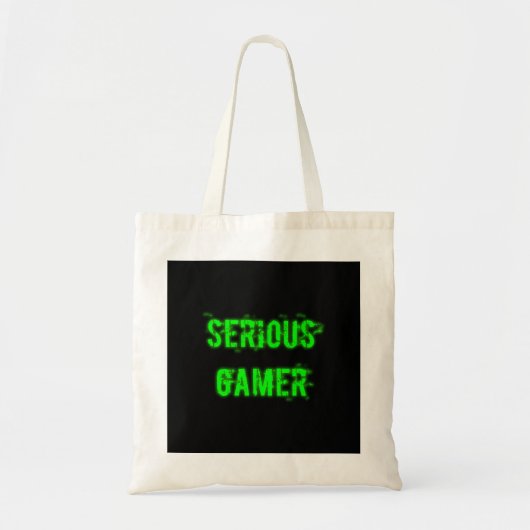 Serieuze gamer - Groen Tote Bag (Voorkant)