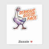 Serieuze Ganzegezicht Sticker (Vel)