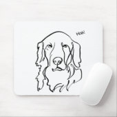 Serieuze kant van Golden Retrievers: Personaliseer Muismat (Met muis)