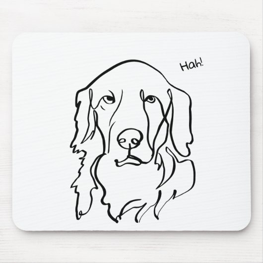 Serieuze kant van Golden Retrievers: Personaliseer Muismat (Voorkant)