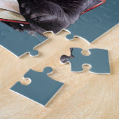 Serieuze katten en koffie legpuzzel (Zijkant)