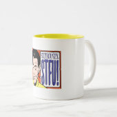 Serieuze STFU, Man Tweekleurige Koffiemok (Voorkant rechts)