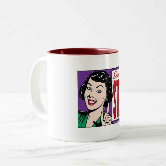 Serieuze STFU, vrouwen Tweekleurige Koffiemok (Voorkant links)