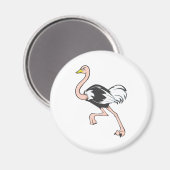 Serieuze struisvogel magneet (Voorkant / Achterkant)