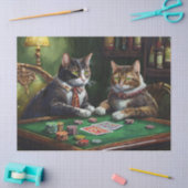 Serieuze zaken, retro katten spelen poker tissuepapier (Craft)