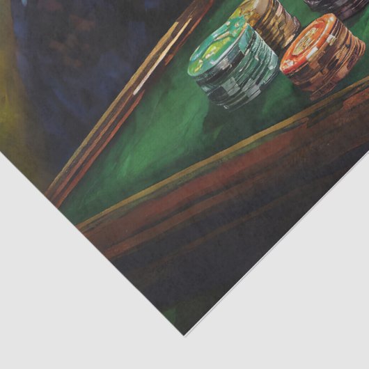 Serieuze zaken, retro katten spelen poker tissuepapier (Detail)