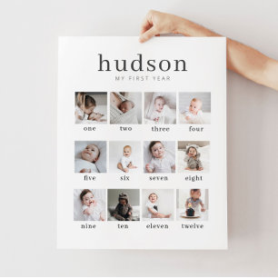 Serif 1 Year 12 Photo Collage met Poster voor maan