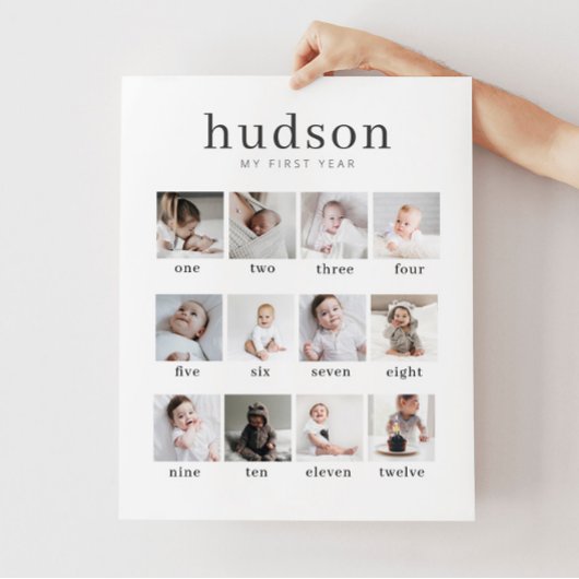 Serif 1 Year 12 Photo Collage met Poster voor maan