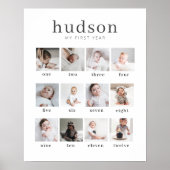 Serif 1 Year 12 Photo Collage met Poster voor maan (Voorkant)