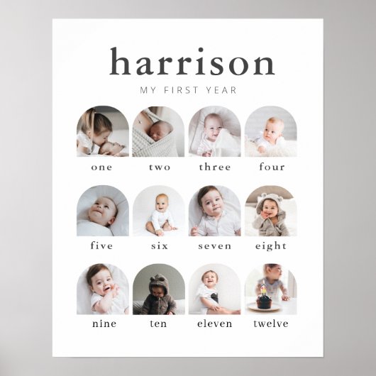 Serif Arches 1st Year Fotocollage Poster (Voorkant)