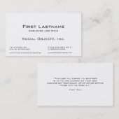 Serif Bank Gothic Sjabloon Visitekaartje (Voorkant / Achterkant)