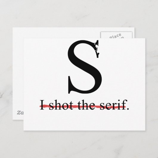 Serif Briefkaart (Voorkant / Achterkant)