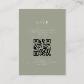 Serif Elegant Modern Wedding QR Code RSVP Informatiekaartje (Voorkant)