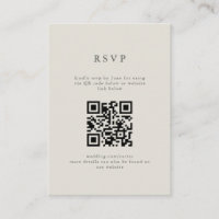 Serif Elegant Modern Wedding QR Code RSVP