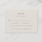 Serif Elegant Modern Wedding RSVP Informatiekaartje (Voorkant)