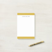 Serif Font Simple Professional Plain Gold White Post-it® Notes (Op bureau)