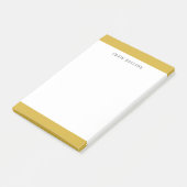 Serif Font Simple Professional Plain Gold White Post-it® Notes (Schuin)